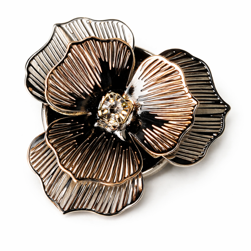 Spiked Bloom – Floral Button Covers with a Bold Sculpted Edge