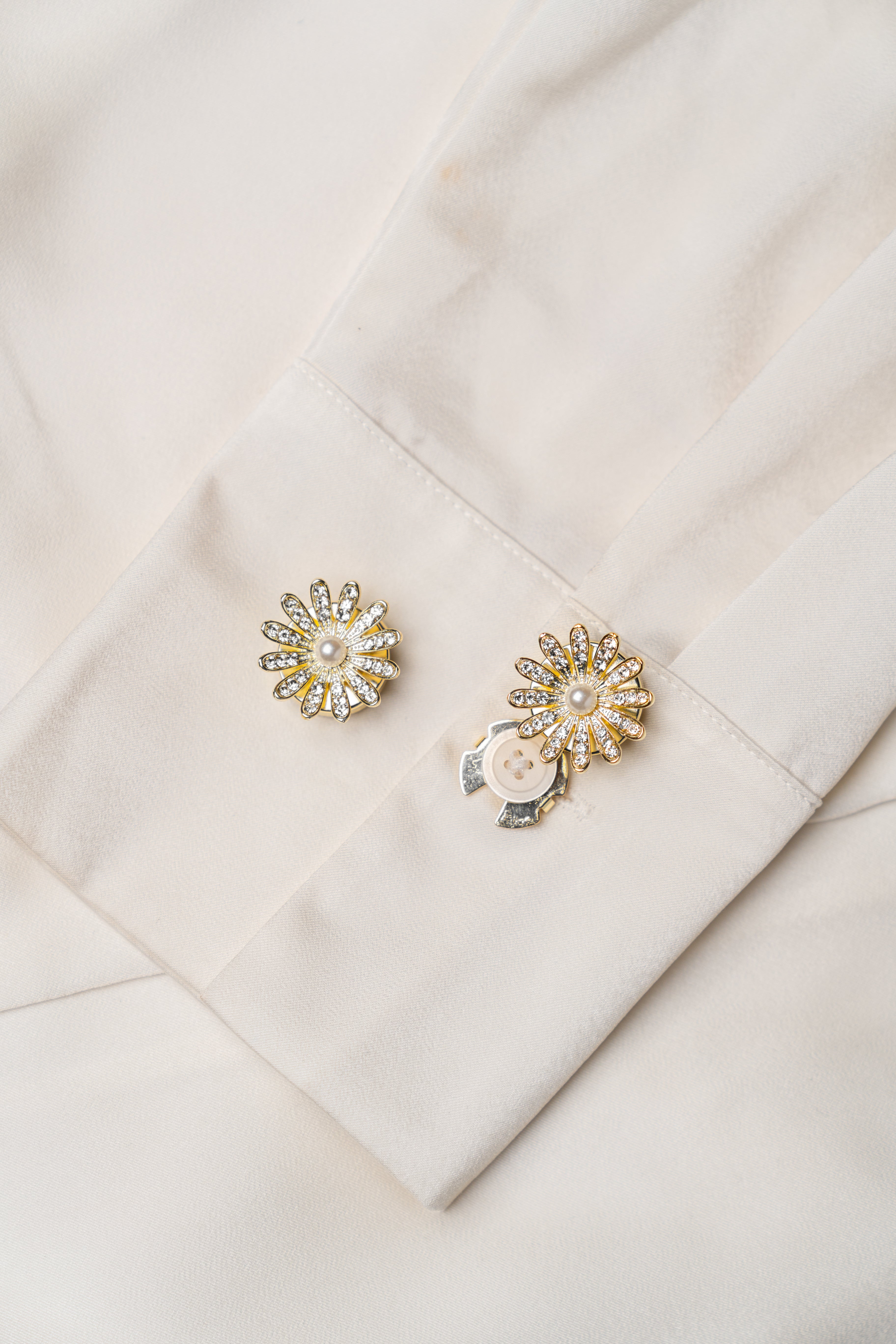 Pearl Blossom – Button Covers for Timeless Elegance
