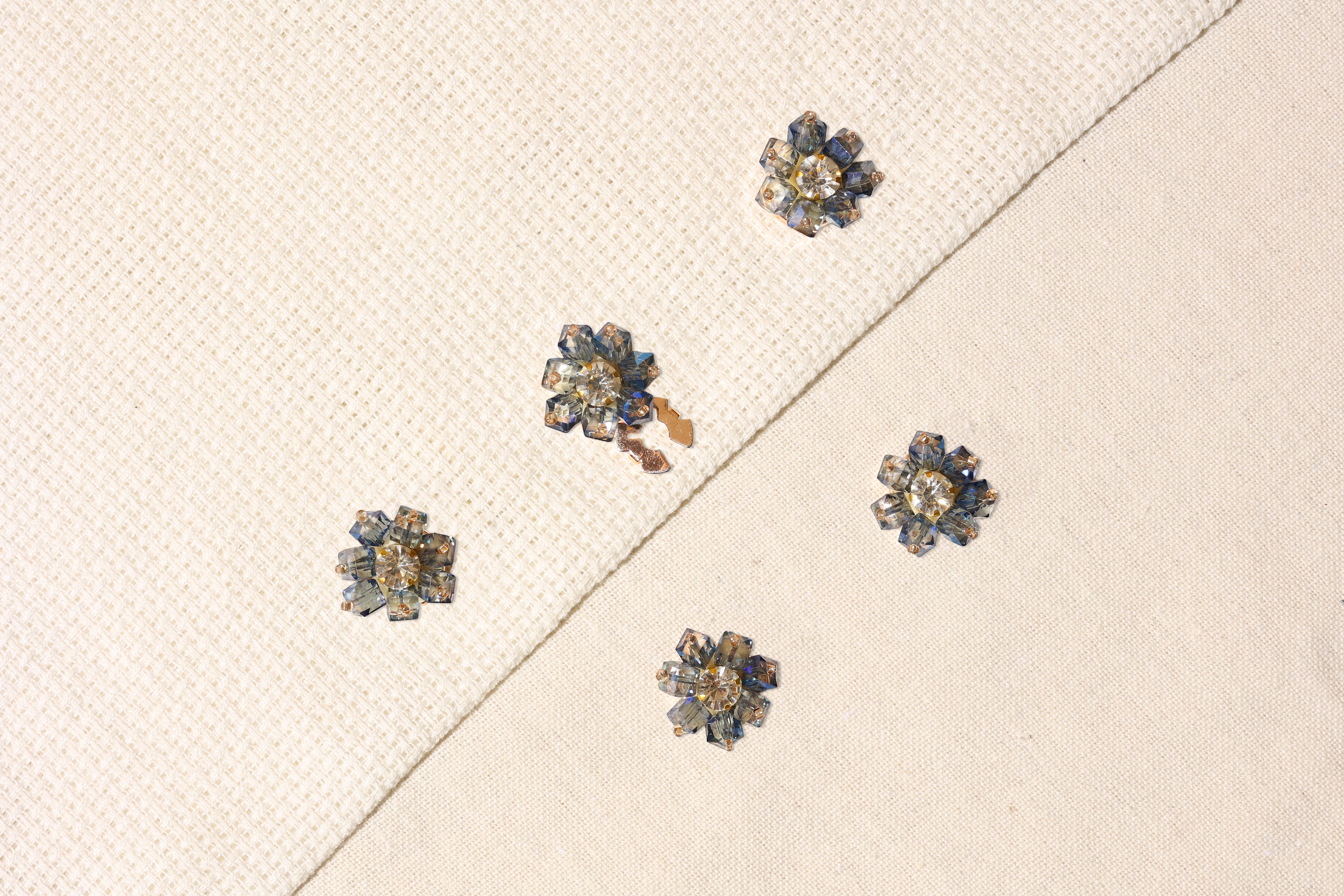 Iris – Floral Shirt Button Covers for Soft Pastel Elegance