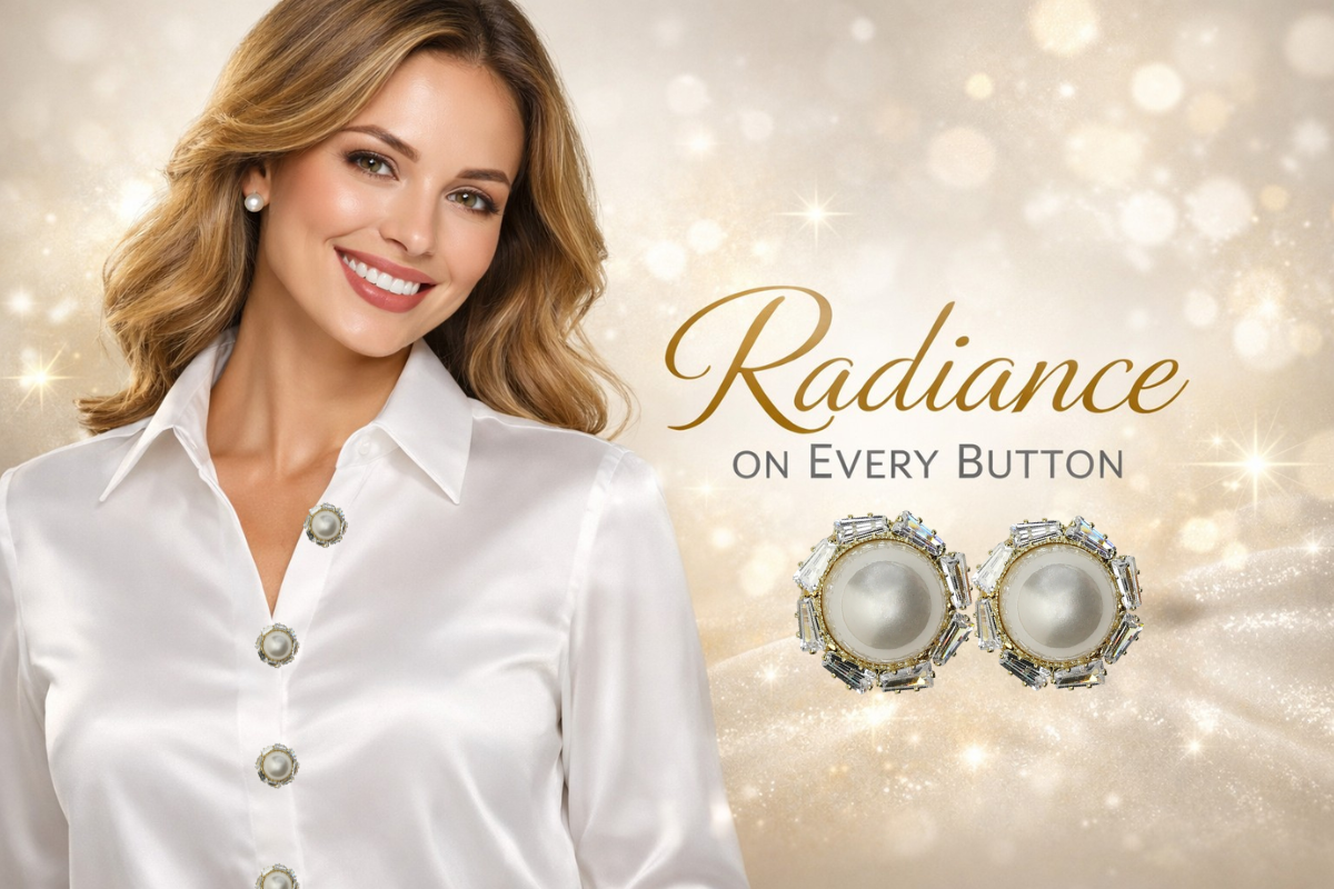 Pearl Radiance – Luxe Pearl Button Covers with a Radiant Finish