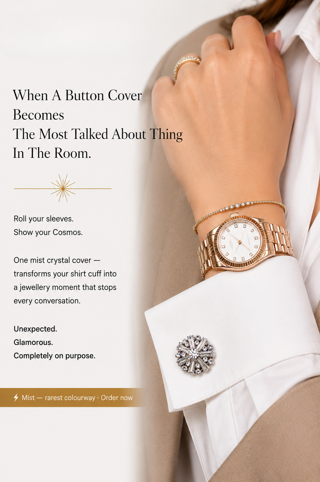 Cosmos – Button Covers with Galaxy-Inspired Shimmer