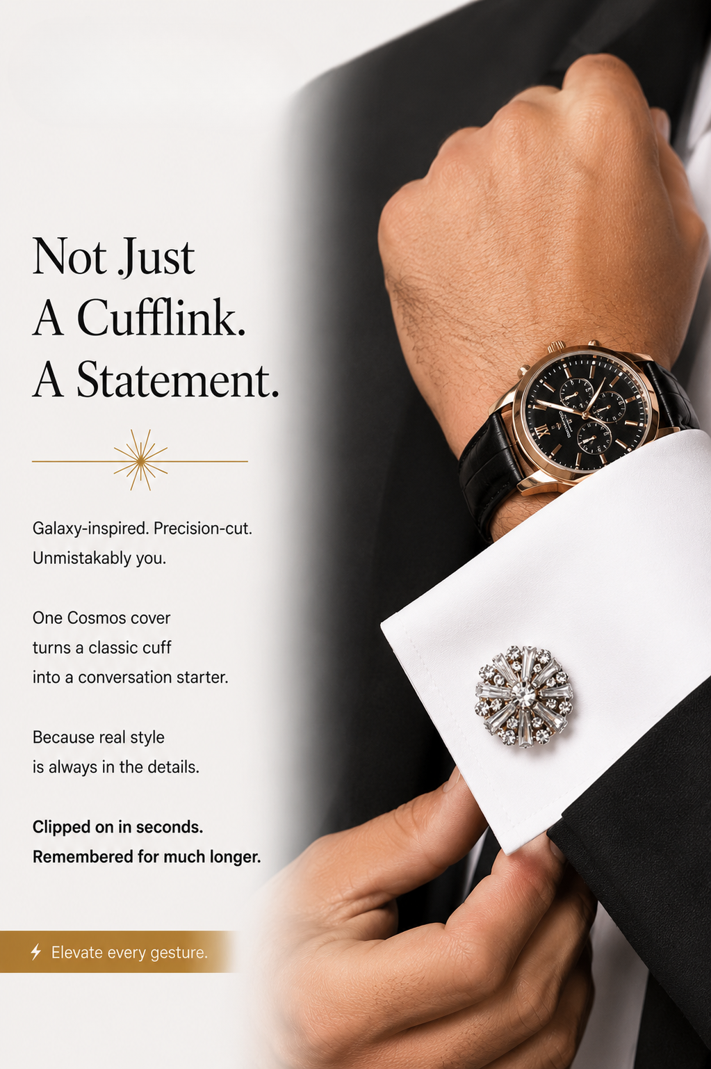 Cosmos – Button Covers with Galaxy-Inspired Shimmer