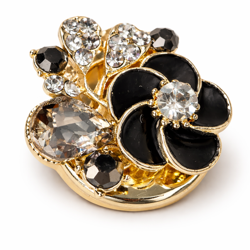 Floral Opal – Elegant Opal Button Covers with Sculpted Floral Design