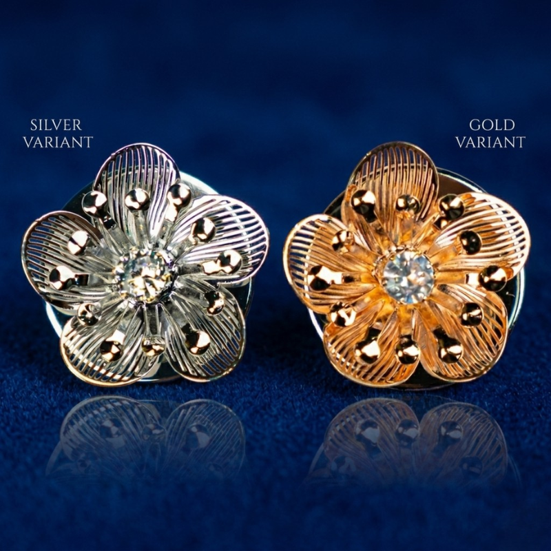 Floral Accent – Shirt Button Covers That Instantly Upgrade Any Shirt