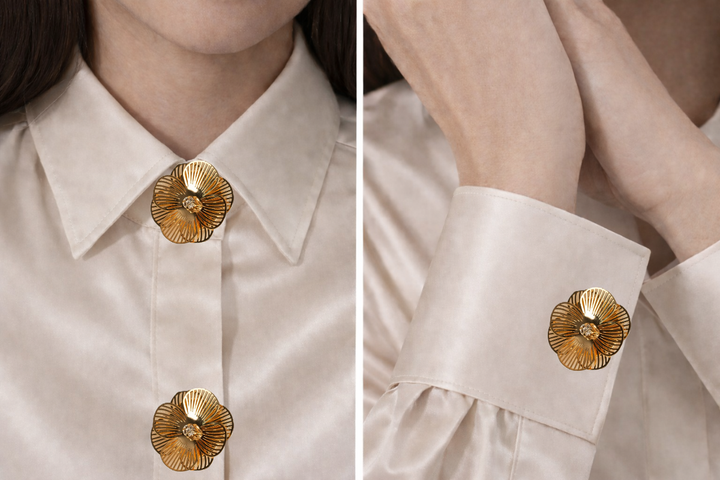 Pack of 6 on shirt and Pack of 2 as cufflinks