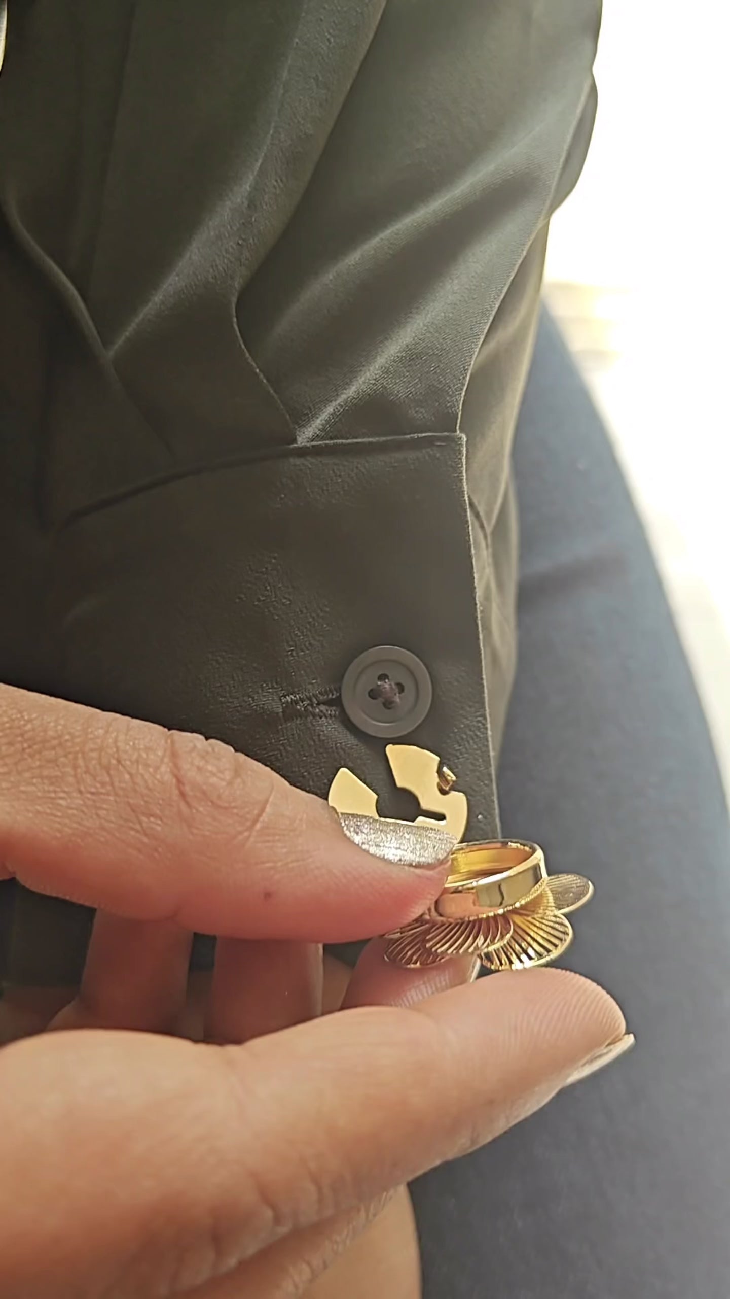 Spire Bloom – Gold Button Covers Inspired by Sculpted Floral Design