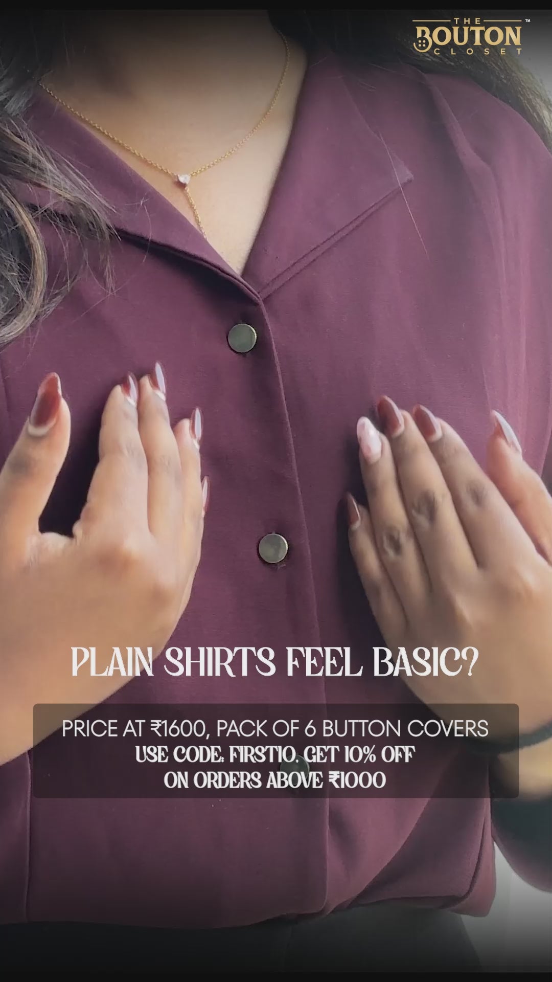 Bloom – Artistic Floral Shirt Button Covers with Sculpted Gold Detailing